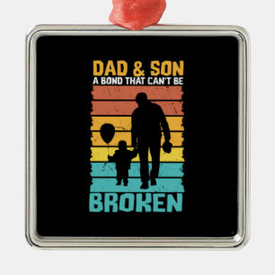 Grandfather Quotes   Dad And Son Metal Ornament