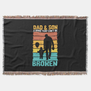 Grandfather Quotes   Dad And Son Throw Blanket