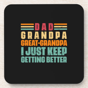 Grandfather Quotes   Dad Great Grandpa Coaster