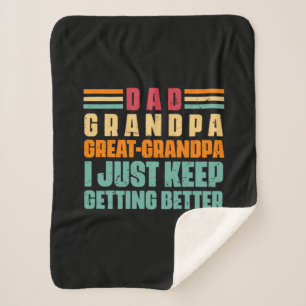 Grandfather Quotes   Dad Great Grandpa Sherpa Blanket