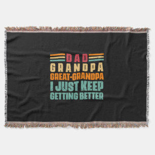 Grandfather Quotes   Dad Great Grandpa Throw Blanket
