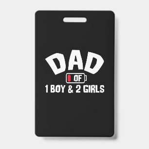 Grandfather Quotes   Dad Of One Boy ID Badge