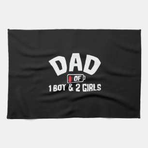 Grandfather Quotes Dad Of One Boy Tea Towel