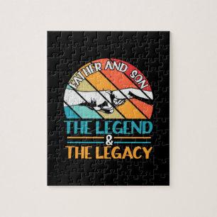 Grandfather Quotes   Father And Son The Legend Jigsaw Puzzle