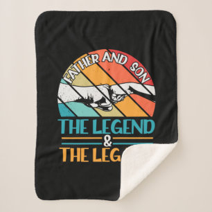 Grandfather Quotes Father And Son The Legend Sherpa Blanket