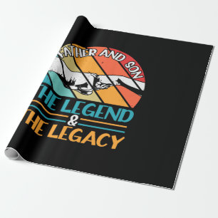 Grandfather Quotes Father And Son The Legend Wrapping Paper