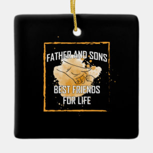 Grandfather Quotes   Father And Sons Best Friend Ceramic Ornament