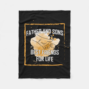 Grandfather Quotes   Father And Sons Best Friend Fleece Blanket
