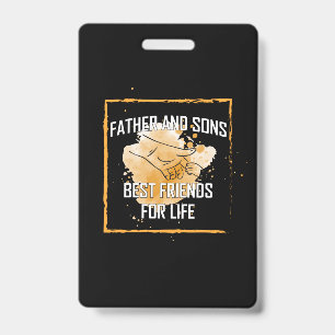 Grandfather Quotes Father And Sons Best Friend ID Badge