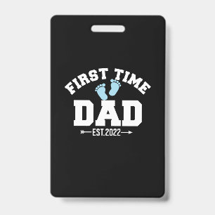 Grandfather Quotes First Time Dad 2022 ID Badge