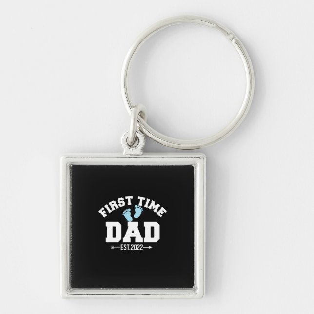 Grandfather Quotes | First Time Dad 2022 Key Ring (Front)