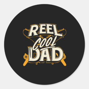 Grandfather Quotes Fishing Cool Dad Classic Round Sticker