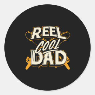 Grandfather Quotes Fishing Cool Dad Classic Round Sticker