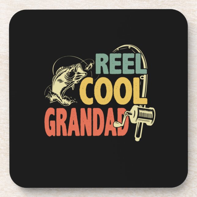 Grandfather Quotes | Fishing Cool Grandad Coaster (Front)
