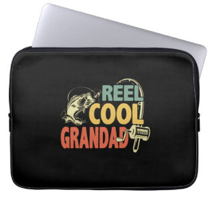 Grandfather Quotes Fishing Cool Grandad Laptop Sleeve