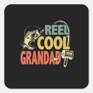 Grandfather Quotes Fishing Cool Grandad Square Sticker