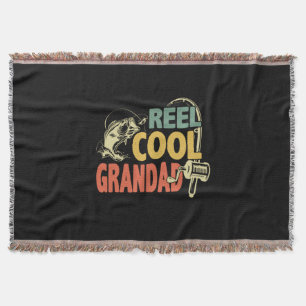 Grandfather Quotes   Fishing Cool Grandad Throw Blanket