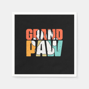Grandfather Quotes Grandpaw Dog Napkin
