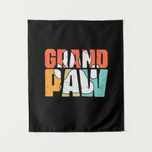 Grandfather Quotes Grandpaw Dog Tapestry