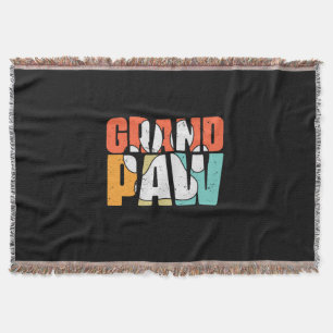 Grandfather Quotes   Grandpaw Dog Throw Blanket