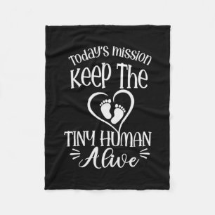 Grandfather Quotes Keep The Tiny Human Alive Fleece Blanket