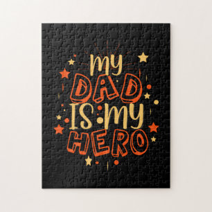 Grandfather Quotes My Dad Is My Hero Jigsaw Puzzle