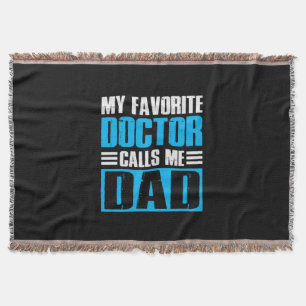 Grandfather Quotes My Favourite Doctor Calls Me Da Throw Blanket