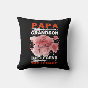 Grandfather Quotes Papa And Grandson Cushion