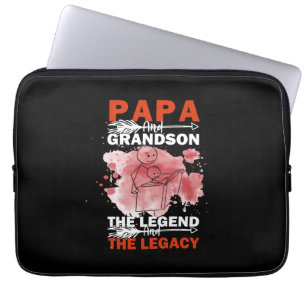 Grandfather Quotes   Papa And Grandson Laptop Sleeve
