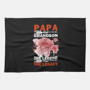 Grandfather Quotes Papa And Grandson Tea Towel