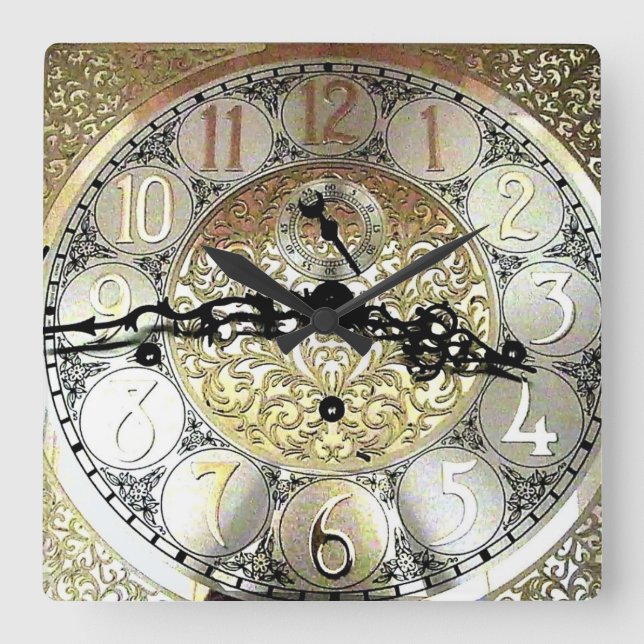 Grandfather Square Wall Clock (Front)