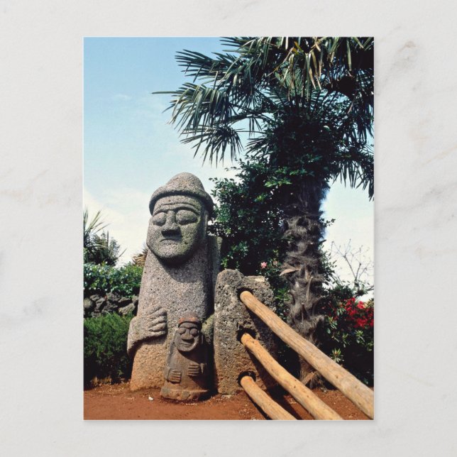 Grandfather statue, Cheju-do Island, South Korea Postcard (Front)