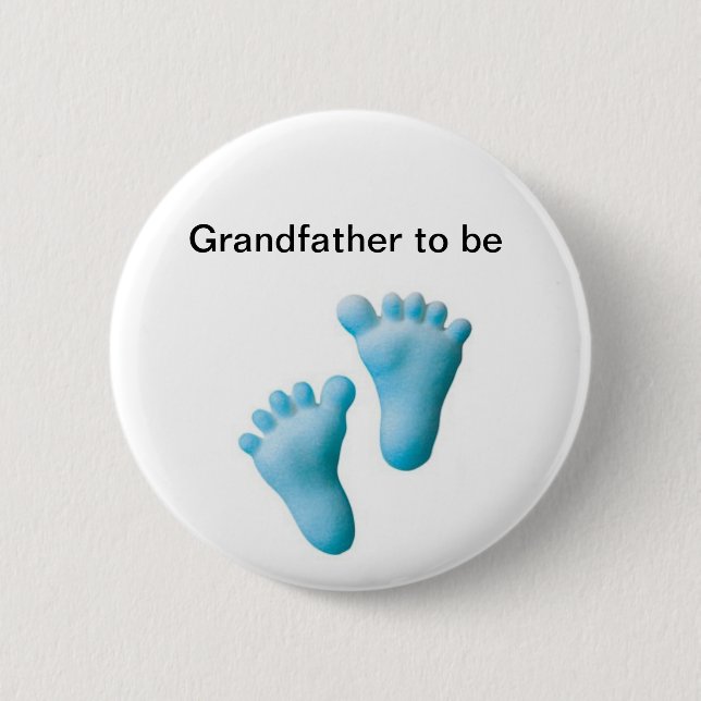 Grandfather to be 6 cm round badge (Front)