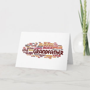 Grandfather Word Cloud Card