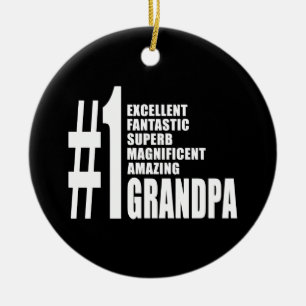 Grandfathers Birthdays : Number One Grandpa Ceramic Tree Decoration