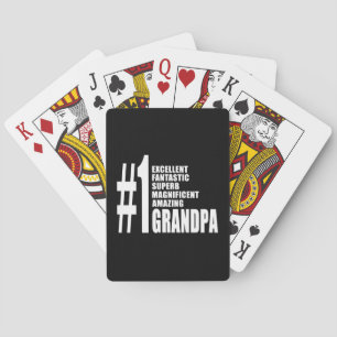 Grandfathers Birthdays : Number One Grandpa Playing Cards