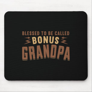 Grandfathers Day Bonus Grandpa Step Grandpa Mouse Pad