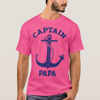 Grandfather'S Day Nautical Anchor Captain Papa T-Shirt