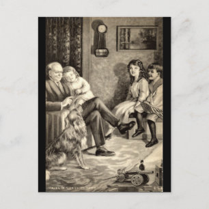 Grandfather's Tales Vintage 1918 Postcard