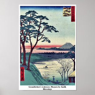 Grandfather's teahouse, Meguro by Andō, Hiroshige Poster