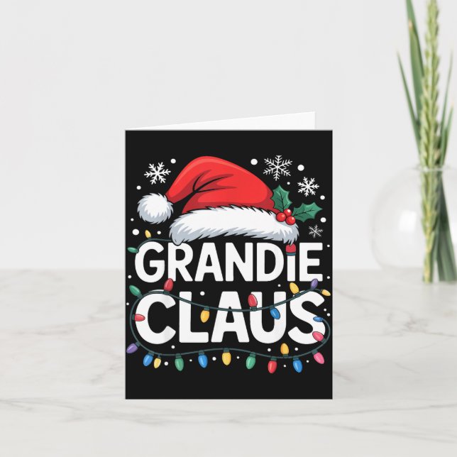 Grandie Claus Matching Family Christmas Holiday Pa Card (Front)