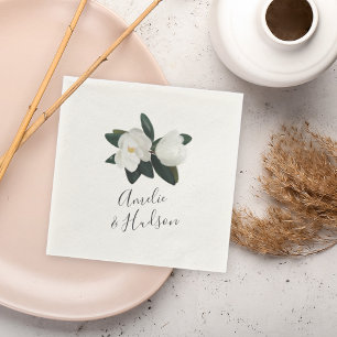 Grandiflora Personalised Wedding Napkin