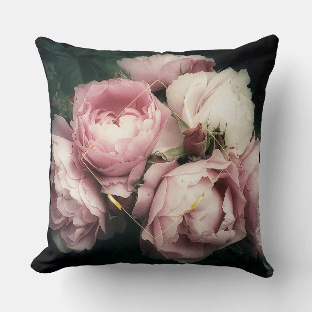 Grandiose Peonies Throw Pillow (Front)