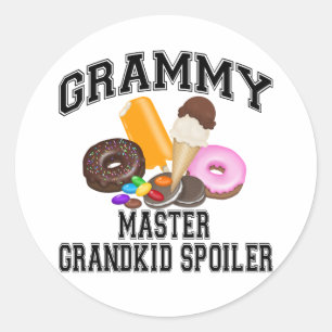 Grandkid Spoiler Grammy Classic Round Sticker