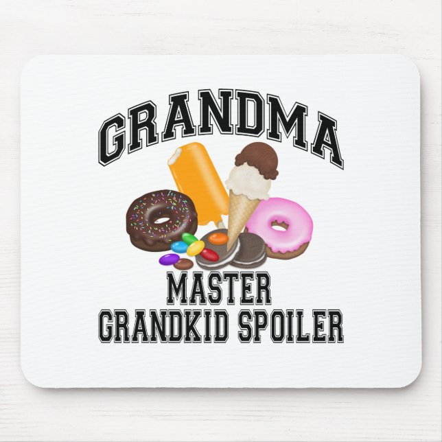 Grandkid Spoiler Grandma Mouse Pad (Front)