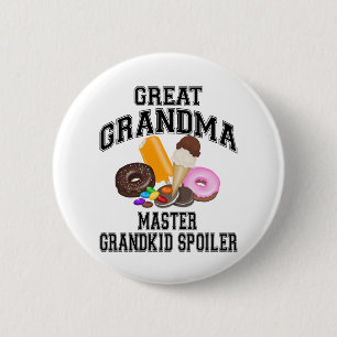 Grandkid Spoiler Great Grandma 6 Cm Round Badge