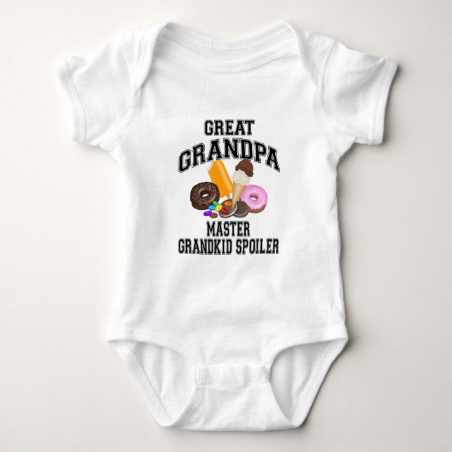 Grandkid Spoiler Great Grandpa Baby Bodysuit (Front)