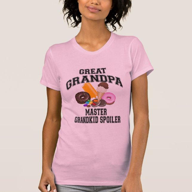 Grandkid Spoiler Great Grandpa T-Shirt (Front)