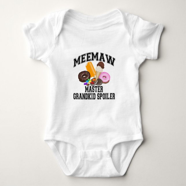 Grandkid Spoiler MeeMaw Baby Bodysuit (Front)