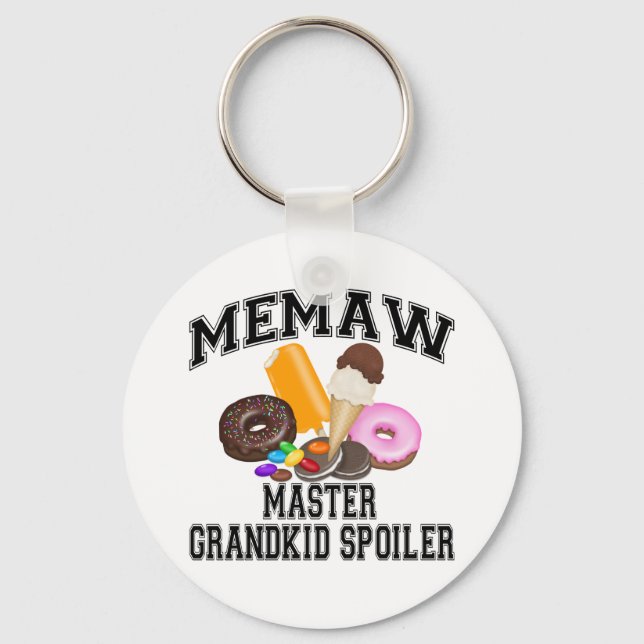 Grandkid Spoiler Memaw Key Ring (Front)